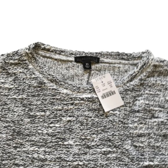 NWT JCREW Marled Sweater Top Womens XS Black White Crew Neck Tunic NEW Gray - Picture 5 of 12